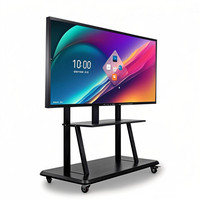 Tableau interactif intelligent à écran plat de 98 pouces, double système d'exploitation Android et Windows, écran tactile 4K pour l'enseignement interactif, fabrication OEM