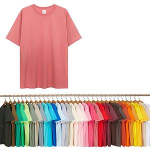 Summer Clothes High Quality 230Gsm Black Heavy Cotton Short Sleeve Plain Solid Color Drop Shoulder Us Plus Size Tshirt for Men - Product Image 1