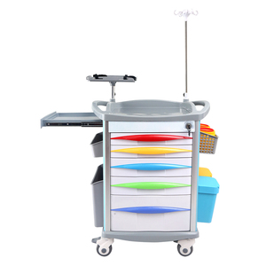 Hot verkopende infuuswagen voor ziekenhuizen, noodmedicijnwagen, medische <span class=keywords><strong>trolley</strong></span> met lade - Product Image 5