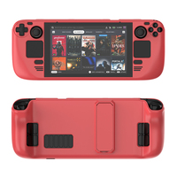Étui de protection portable multi-couleurs, respectueux de la peau, résistant aux chutes, en matériau EVA PC pour Steam Deck OLED avec support