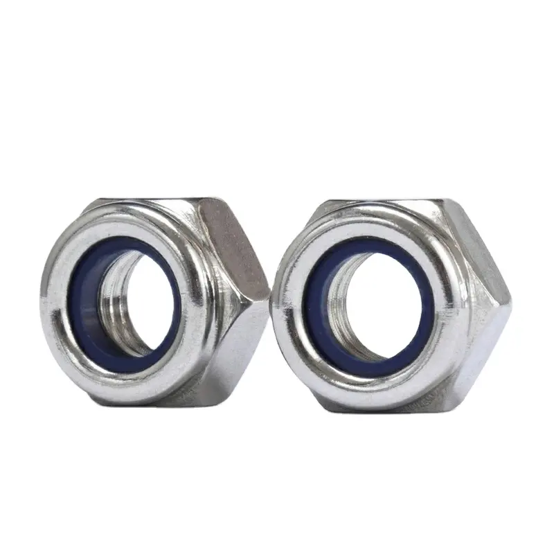 M8 M16 M20 18-8 Stainless Steel INOX SS SUS 304 316 316L Polished A2 A4 70 80 Nylon Insert Hex Hexagon Lock Nut DIN982 DIN985