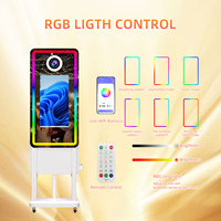 Cabina de Fotos con Espejo y Impresora de Último Diseño, Mini PC con Pantalla Táctil de 21.5 Pulgadas, Cabina de Fotos Portátil con Espejo Mágico para Selfies