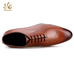 Nouvelles Chaussures Habillées pour Hommes en Cuir Véritable Marron Respirantes et Aérées, Conçues à la Main par la Marque - Product Image 4