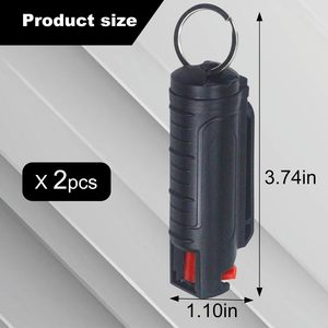 2 Pcs Factory Supply Self Defense Keychain for Women Sabre <b>Set</b> Personal Security Alarm Flashlight Night Safety Protection Mace - Product Image 1