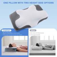 Forme personnalisée réglable ergonomique contour cervical oreiller ergonomique en mousse à mémoire de forme pour le soulagement des douleurs cervicales