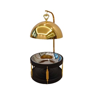 Stainless Steel Alcohol Stove 8L Circular <b>Buffet</b> <b>Warmer</b> With Hanging Lid For Restaurant Use - Product Image 5