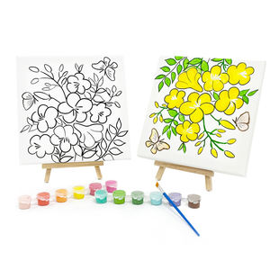 Jouets à dessiner 12 couleurs Enfants Image par numéros Dessin sur carton Art Peinture Jouet Peinture par numéros Kit - Product Image 4