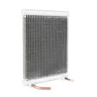 Forme de demi-fenêtre et demi-ailettes ondulées plaque droite Tube plat inséré radiateur à ailettes radiateur en aluminium