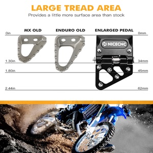 Piastra di punta del pedale del freno posteriore pieghevole NiceCNC per <span class=keywords><strong>Yamaha</strong></span> YZ250 YZ125 97-24 <span class=keywords><strong>YZ</strong></span> 125X <span class=keywords><strong>250F</strong></span> 250X 400F 426F WR250F WR400F WR426F - Product Image 5