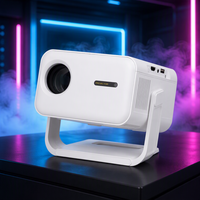 Projecteur portable intelligent OEM J350 LED Android LCD 1080P 350 ANSI avec mise au point automatique, correction automatique de la distorsion trapézoïdale, haut-parleur intégré et Wi-Fi 4K
