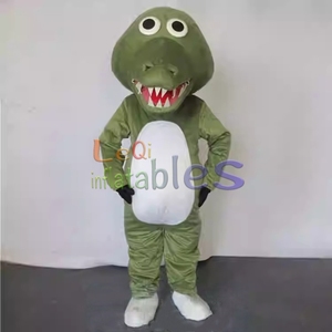 Disfraz de cazador de cocodrilo cruel inflable gigante Traje de actuación de Mascota de felpa de cocodrilo verde para juegos de rol para adultos - Product Image 6