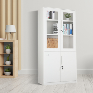 2 <b>glass</b> door Office Metal Filling Cabinet <b>File</b> Metal Cupboard Filing Cabinet office full height Steel Storage Cabinet - Product Image 2