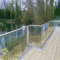 Rahmenloses Glasgeländer Aluminiumprofil Innen-Treppenhaus Außen-Balkon Terrassen-Glasbalustrade-System