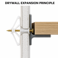 Kit d'ancres à bascule multi-usages Panpal pour cloisons sèches, vis en zinc jaune, chevilles murales papillon, ailettes anti-rotation pour plaques de plâtre