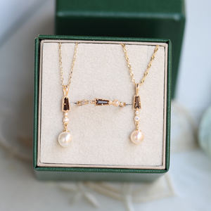 Nuevo collar de perlas de agua dulce de cuarzo ahumado de Plata de Ley 925, collar de lujo de piedras preciosas naturales para mujer, chapado en oro de 14 quilates - Product Image 2