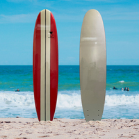 8ft Epoxy Fish Longboard Soft Top Foam Leash Bag Fins Practice Surf Board Surfboard