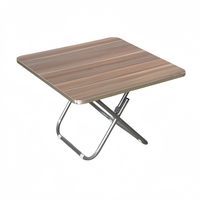 Table pliante en bois de conception carrée légère pliable de haute qualité