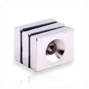 ネオジム磁石強力ブロックn52皿穴付き中国メーカー