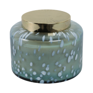 Candela Profumata in Vetro Macchiettato, Grande Vaso Decorativo per Interni ed Esterni, Elegante per la Casa - Product Image 4