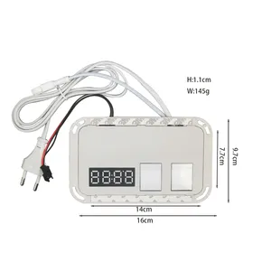 DC12V 1A Time Temperature Display LED Inductive Touch Sensing Dimmer Smart Switch With Defoger Built-in Power Drive