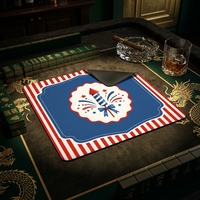 Tapis de jeu de mahjong en caoutchouc imperméable de grande taille, épaisseur 3 mm, carré, impression personnalisée, antidérapant, protection de table, directement de l'usine