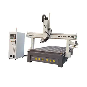 Đầu Xoay 4 Trục Chế Biến Gỗ Làm Khuôn Cnc Router 3d Cnc Máy Phay