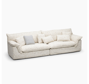Set di Divani in Lino Minimalista Italiano, Seduta Profonda di Lusso, Arredamento Moderno per Villa, <span class=keywords><strong>Soggiorno</strong></span>, Hotel - Product Image 2