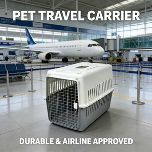 Cage de transport pour animaux de compagnie, durable, à roulettes, en PP, pour animaux de taille moyenne et grande, utilisation en voiture et en avion - Product Image 3