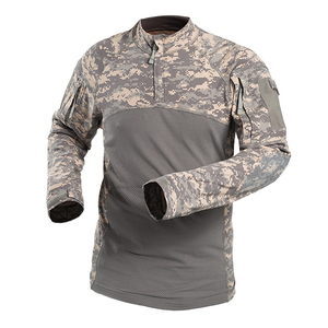 China <span class=keywords><strong>Cema</strong></span> camuflaje caqui verano Campo de caza camisa deportes al aire libre hombres camiseta - Product Image 5