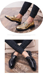 Осенние новые деловые британские мужские повседневные кожаные туфли трендовые Яркие Кожаные офисные туфли большой размер кожаная обувь - Product Image 6