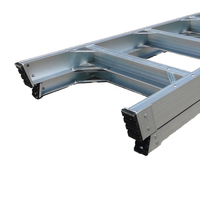 Échelle pliante moderne robuste à 6 marches, en alliage d'aluminium 6061 antirouille, marches antidérapantes, plateau à outils jaune, certifiée EN131, capacité de charge de 150 kg