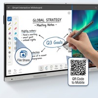 Tableau blanc interactif 4K Ultra HD 65 pouces, 40 points tactiles, caméra 48MP, écran intelligent Android/Windows pour réunions d'affaires