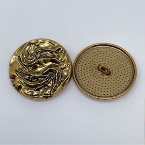 Concave and Convex Hand-Stitched Leather Sweater Trench Coat Metal Button - Product Image 6