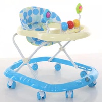 Marche-bébé pliable pour enfants, anti-retournement, multifonctionnel, voiture de démarrage, poussette de commerce extérieur, vente en gros, plastique, charge de 10 kg