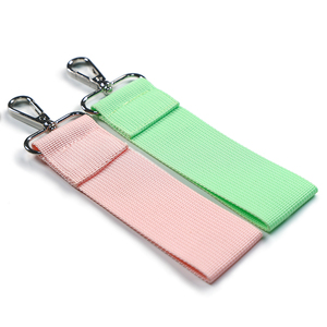 Couple Blank Charm Keychain Fabric Canvas Keyholder Keychains Embroidery Custom With <b>Clip</b> for <b>Cars</b> - Product Image 2