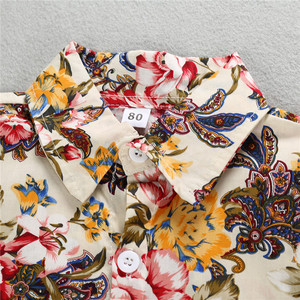 Conjunto de Ropa de Verano 2019 para Niños, Camisas con Flores + Pantalones Cortos de Mezclilla, 2 Piezas, Traje de Caballero para Bebés - Product Image 3