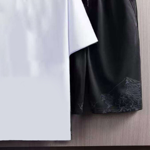 ชุดเสื้อยืดแขนสั้นพิมพ์ลายภูเขาหิมะสำหรับผู้ชาย สไตล์เ<span class=keywords><strong>ก</strong></span>าหลี ทรงเข้ารูป แบบสองชิ้น รับผลิตตามสั่ง - Product Image 6