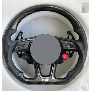 <span class=keywords><strong>Volant</strong></span> en Carbone et Mi-Suède <span class=keywords><strong>S</strong></span>-<span class=keywords><strong>Line</strong></span> avec Bouton de Démarrage pour <span class=keywords><strong>Audi</strong></span> Q8 SQ8 A3 A4 B9 A5 B8 A6 C7 A7 S3 S4 RS3 RS5 RS7 RS6 C8 - Product Image 1