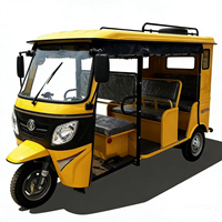Exportation de Tuk-tuk à essence, double étage, avec carrosserie ouverte et moteur vertical refroidi par eau