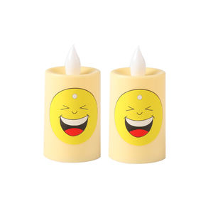 Nouveau design lumineux visage souriant en plastique bougie lumière vacances décoration décoration de la maison - Product Image 2