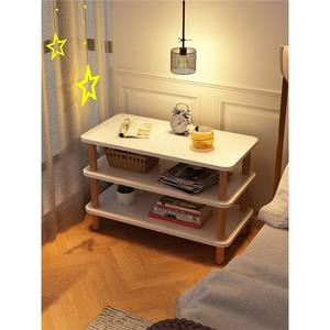 โต๊ะข้างเตียงไม้เรียบง่าย 60x30x50 ซม. โต๊ะข้างเตียงสองชั้นสำหรับห้องนอนเด็ก - Product Image 5