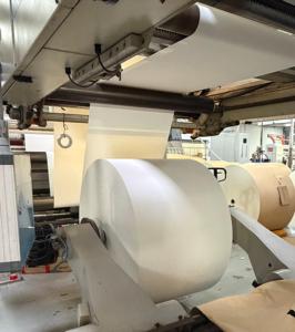 Rouleau de papier enduit de PE en matière première durable, 150-320 GSM, imperméable d'un seul côté, rouleau jumbo pour la fabrication de gobelets en papier, échantillon gratuit - Product Image 2
