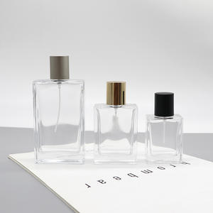 Venta al por Mayor de Botellas de Vidrio Cuadradas de 100 ml, Dispensadores de Perfume, Botellas Vacías para Cosméticos con Capacidad de 120 ml para Envasado de Cosméticos - Product Image 1