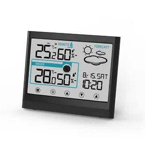 Drahtlose Wetters tation Uhr Temperatur sensor ABS Geometrische profession elle Küchen uhr Digital Europe mit Indoor Outdoor