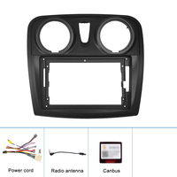 Kit spécial pour autoradio 2 Din Podofo pour Renault SANDERO trou rond 2014-2017, panneau d'installation d'autoradio, interface, cadre de montage