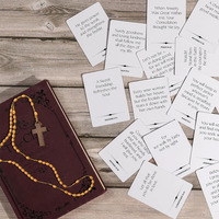 Cartes d'affirmation religieuses inspirantes et positives avec versets bibliques imprimés sur mesure – Cadeaux chrétiens encourageants – Jeu de cartes bibliques