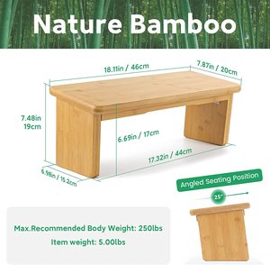 Ergonomic Bamboo Seiza Yoga Benches, Wooden Meditation Chair for Praying, Folding Prayer <strong>Kneeler</strong> <strong>Seat</strong> - Product Image 4