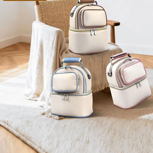 Multi-Functional Insulated Oxford Material <b>Cooler</b> Bag Household Storage <b>Backpack</b> Zipper Closure Portable Double-Layer Design - Product Image 1