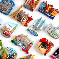 Aimant de réfrigérateur en alliage durable avec logo personnalisé 3D, souvenir de ville, pour usage promotionnel