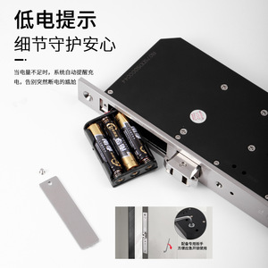 Smart Electronic Sliding Door <b>Lock</b> With Card Reader And App Control For Wooden Pocket Doors Zinc Alloy Material - Product Image 2